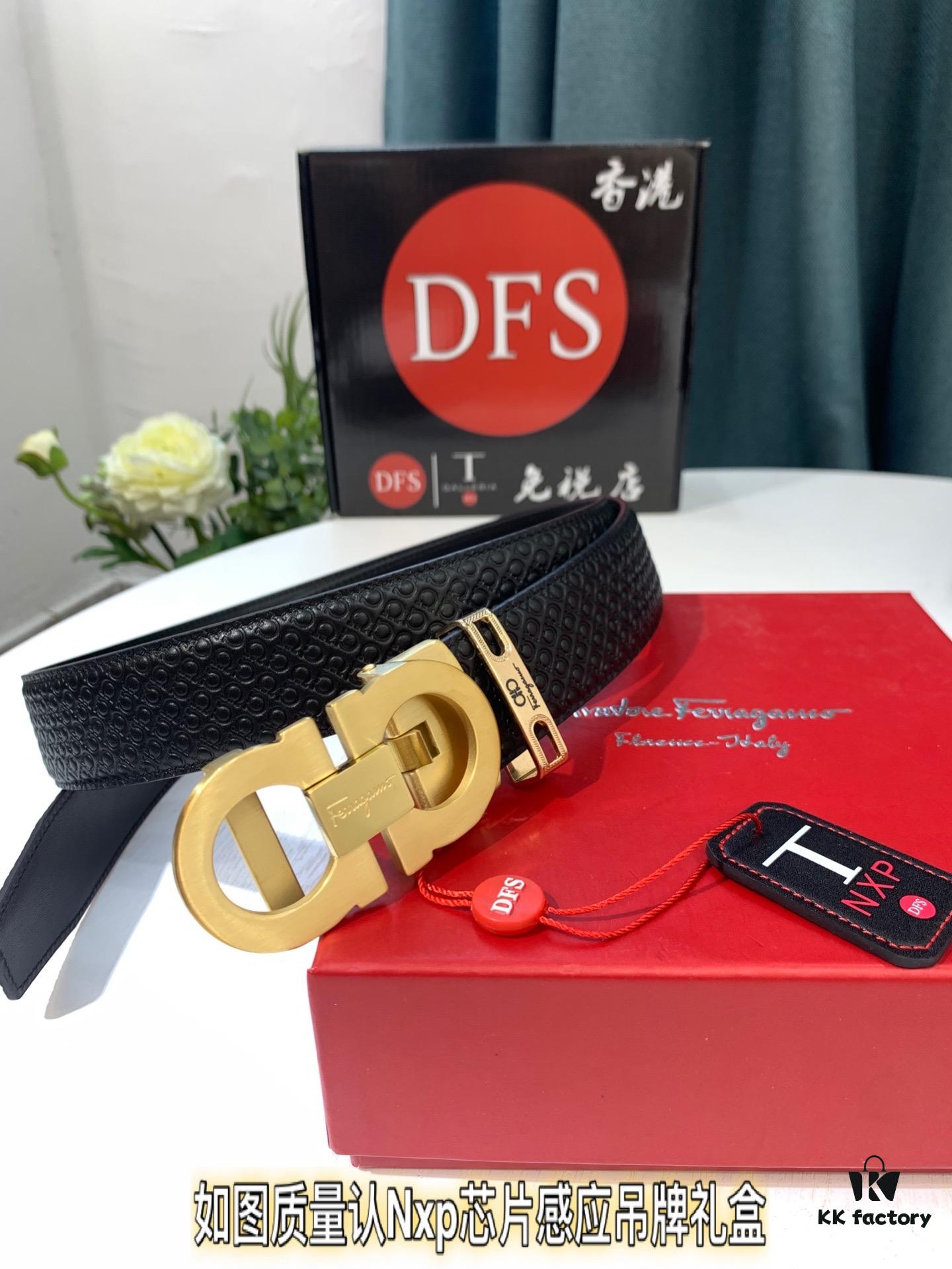 Arrival 🎺🎺 Authentic Photography, Ferragamo Automatic Series Men's Belt, ZP Mould Made, 8-Shaped Woven Inner Steel Hardware, Business Belt, Imported Top-Grade Calfskin with Ferragamo 8-Pattern Buckle, Self-Adjusting Teeth, 3.5 cm Width