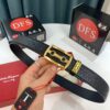 Top-Tier Salvatore Ferragamo 8-Shape Belt, Hong Kong Duty-Free Gift Box, Authenticity QR Code Verified, Genuine Leather, German-Manufactured, Adjustable Length