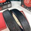 Top-Tier Salvatore Ferragamo 8-Shape Belt, Hong Kong Duty-Free Gift Box, Authenticity QR Code Verified, Genuine Leather, German-Manufactured, Adjustable Length