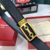Top-Tier Salvatore Ferragamo 8-Shape Belt, Hong Kong Duty-Free Gift Box, Authenticity QR Code Verified, Genuine Leather, German-Manufactured, Adjustable Length