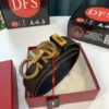 Salvatore Ferragamo Men's Belt, Genuine First-Layer Calfskin, Dual-Sided Use, 3.5cm Width, Aged '8' Steel Hardware, Authentic Duty-Free Packaged with NXP Chip Verification