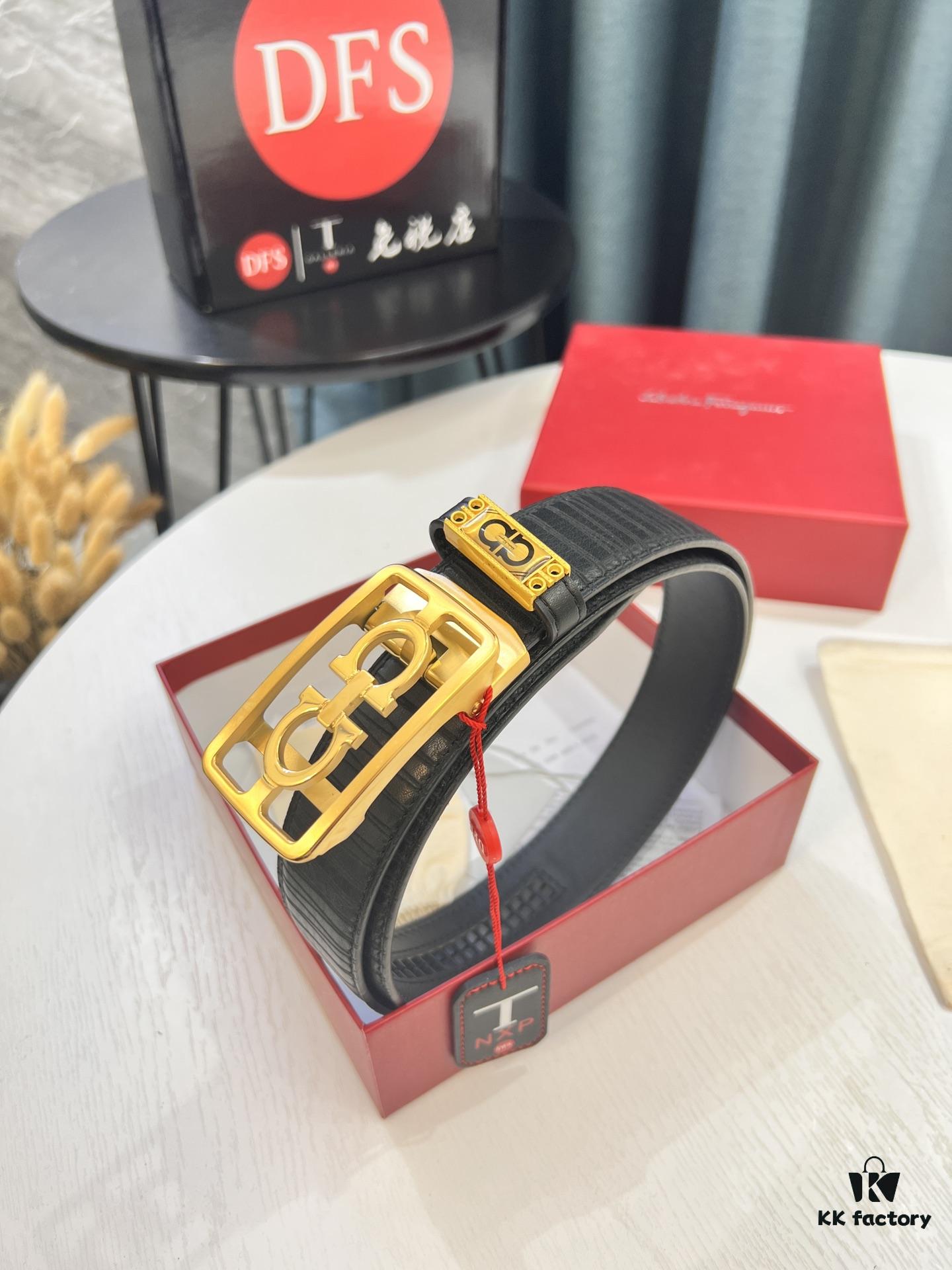 Top-Tier Original Belt: Hong Kong Tax-Free T Gift Box (NXP Hangtag with Authenticity Chip, Verifiable on Official Website)