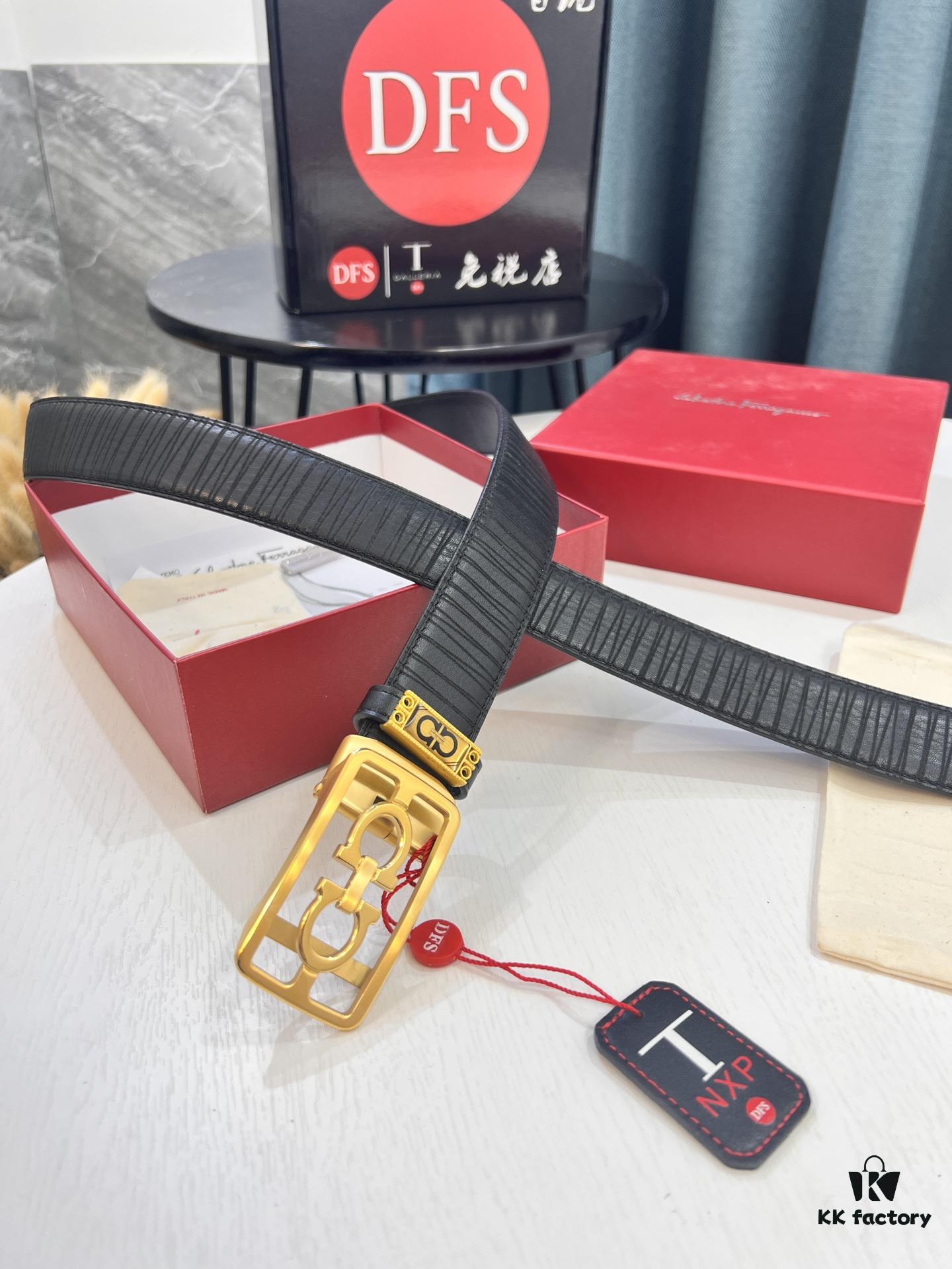 Top-Tier Original Belt: Hong Kong Tax-Free T Gift Box (NXP Hangtag with Authenticity Chip, Verifiable on Official Website)