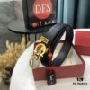 Top-Tier Salvatore Ferragamo Belt, Hong Kong Duty-Free Gift Box, Authenticity QR Code Verified, New 8-Shaped Genuine Hardware, Full-Grain Imported Seal-Textured Calfskin, Dual-Sided Wearable, 3.5cm Width, NXP Chip, Adjustable Length