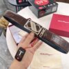 Top-tier Salvatore Ferragamo Belt, Authentic Hong Kong Duty-Free Gift Box, 8-Shaped Genuine Hardware, Full-Grain Crocodile-Texture Calfskin Leather