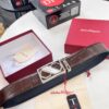 Top-tier Salvatore Ferragamo Belt, Authentic Hong Kong Duty-Free Gift Box, 8-Shaped Genuine Hardware, Full-Grain Crocodile-Texture Calfskin Leather