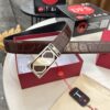 Top-tier Salvatore Ferragamo Belt, Authentic Hong Kong Duty-Free Gift Box, 8-Shaped Genuine Hardware, Full-Grain Crocodile-Texture Calfskin Leather