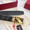 Top-tier Salvatore Ferragamo Men's Crocodile Pattern Genuine Leather Belt, Hong Kong Duty-Free Gift Box, Original 8-Shaped Hardware, German Manufactured, NFC Chip Enabled