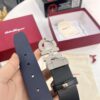 Salvatore Ferragamo Men's Belt, Genuine Imported Lap Grain Top Layer Cowhide, Dual-Sided Design with 8-Shaped Stainless Steel Buckle