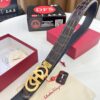 Top-tier Salvatore Ferragamo Men's Crocodile Pattern Leather Belt, Hong Kong Duty-Free Gift Box, Original 8-Shaped Hardware, Genuine Logo Stamp, German Manufactured