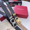 Salvatore Ferragamo Belt, Hong Kong Duty-Free Gift Box 🎁 (NXP RFID Tag with Official Website Verification, Authentic Anti-Counterfeit Chip)