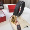 Top-Tier Salvatore Ferragamo Belt, Authentic Hong Kong Duty-Free Gift Box, 8-Shaped Genuine Hardware, Imported Cowhide with Embossed Logo, Adjustable Length