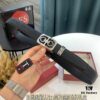 Arrival 🩳🩳🩳 Trumpet 🎺🎺 Genuine Photography, Ferragamo Automatic Series Men's Belt, ZP Mold Made, 8-Shaped Beveled Pattern with Stainless Steel Hardware, Business Belt, Imported Small Ferragamo Mesh Pattern Top Layer Cowhide, Automatic Tooth Adjustment, Width 3.5 cm