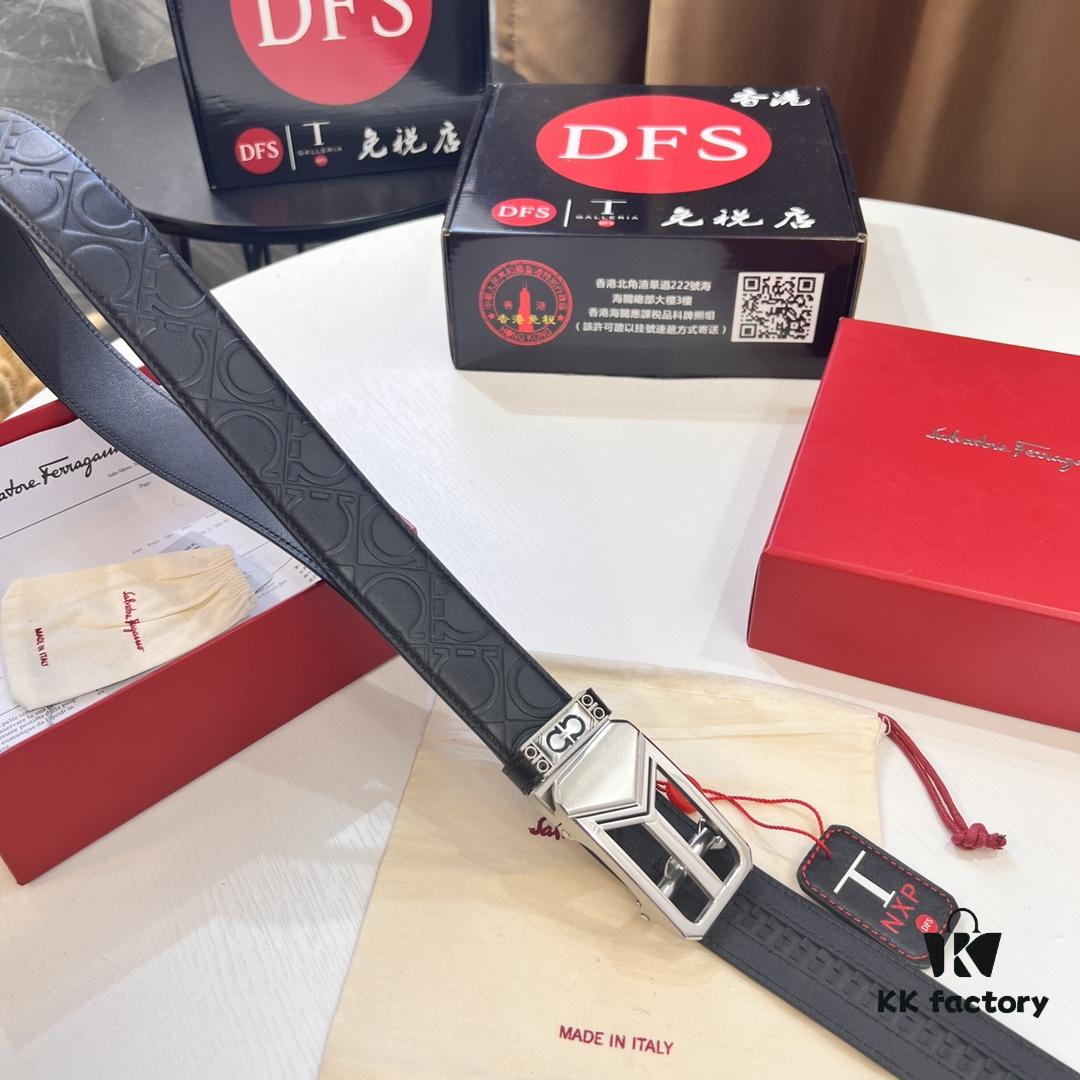 Arrival of Filagrand Automatic Men's Leather Belt with ZP Molded 8-Shaped Beveled Pattern and Stainless Steel Hardware