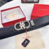 Top-tier Salvatore Ferragamo Belt, Hong Kong Duty-Free T Gift Box, Anti-Counterfeit QR Code Authentication, New '8' Shaped Original Hardware, Precision Craftsmanship, Genuine Logo Steel Stamp, Imported Embossed Top-Grain Calfskin from German OEM Manufacturer