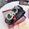 Top-tier Salvatore Ferragamo Belt, Hong Kong Duty-Free T Gift Box, Anti-Counterfeit QR Code Authentication, New '8' Shaped Original Hardware, Precision Craftsmanship, Genuine Logo Steel Stamp, Imported Embossed Top-Grain Calfskin from German OEM Manufacturer