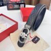 Top-tier Salvatore Ferragamo Belt, Hong Kong Duty-Free T Gift Box, Anti-Counterfeit QR Code Authentication, New '8' Shaped Original Hardware, Precision Craftsmanship, Genuine Logo Steel Stamp, Imported Embossed Top-Grain Calfskin from German OEM Manufacturer