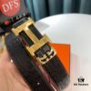 Shop Owner Recommended 🎺🎺 Hermes (Men's) Belt, Genuine Imported Embossed Horse Head Full-Grain Leather Belt, Wine Red with Fine Texture, Adjustable Length, Stainless Steel Hardware with Internal Lettering, 3.8cm Width