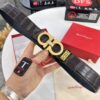 Top-Tier Salvatore Ferragamo Style Belt, Hong Kong Duty-Free T Gift Box, 8-Shape Authentic Hardware, Genuine Crocodile Grain Full-Grain Leather, German Manufactured