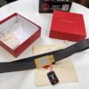 Shop Owner Recommended Trumpet Trumpet Salvatore Ferragamo Men's Belt, Genuine Imported Full-Grain Calfskin with Pebbled Texture, Reversible Design, Customizable Length, New Simple Color Stainless Steel Hardware, 3.5cm Width, Ideal Gift Choice