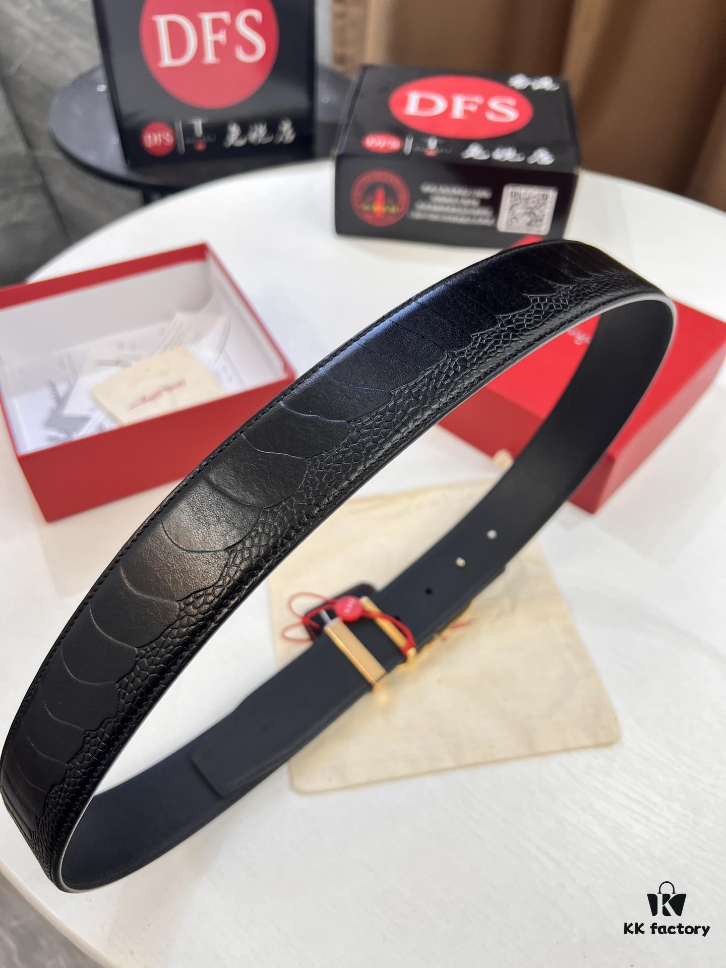 Top-tier Belt, Hong Kong Duty-Free T Gift Box, Anti-Counterfeit QR Code Authentication, Hong Kong SAR Address, New 8-Shaped Genuine Hardware, Precision Craftsmanship, Authentic Molded Logo with Engraving, New Hot Product Flagraux