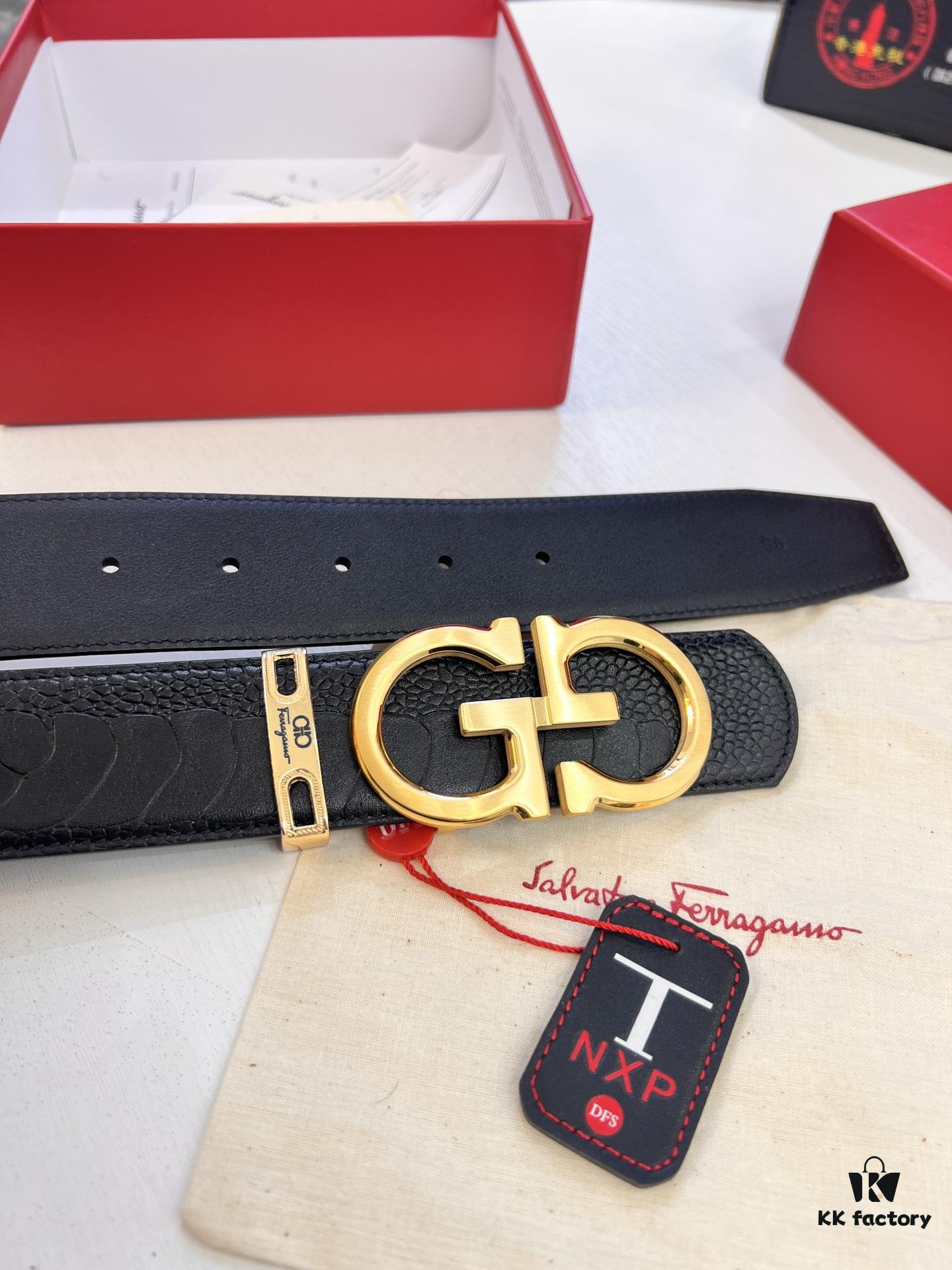 Top-tier Belt, Hong Kong Duty-Free T Gift Box, Anti-Counterfeit QR Code Authentication, Hong Kong SAR Address, New 8-Shaped Genuine Hardware, Precision Craftsmanship, Authentic Molded Logo with Engraving, New Hot Product Flagraux