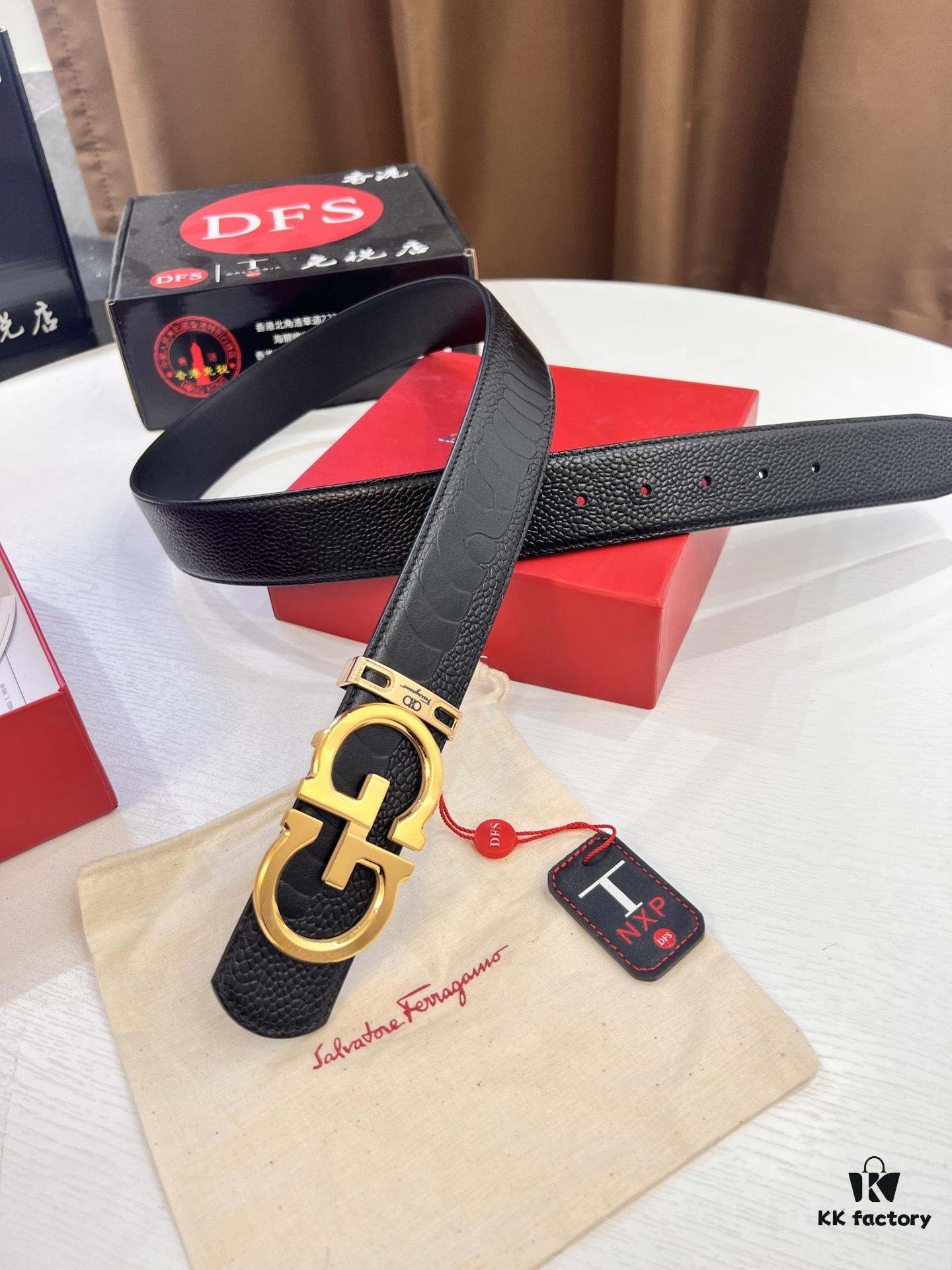 Top-tier Belt, Hong Kong Duty-Free T Gift Box, Anti-Counterfeit QR Code Authentication, Hong Kong SAR Address, New 8-Shaped Genuine Hardware, Precision Craftsmanship, Authentic Molded Logo with Engraving, New Hot Product Flagraux