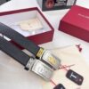 Salvatore Ferragamo Men's Automatic Series Leather Belt, Imported Top-Grain Calfskin with Steel Hardware, 3.5 cm Width, Auto-Tooth Design