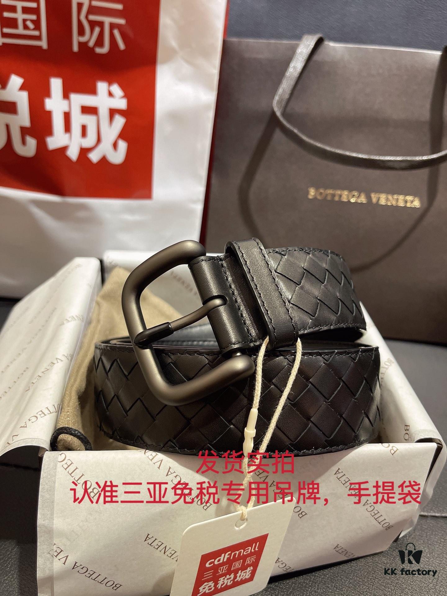 Drop Shipping Real Shot 🌎 Authentic Quality 'Synchronized Gift Set' Bottega Veneta Belt Buckle Classic Series, Imported Calfskin Leather, Counterpart to Store Version, Molded Against ZP