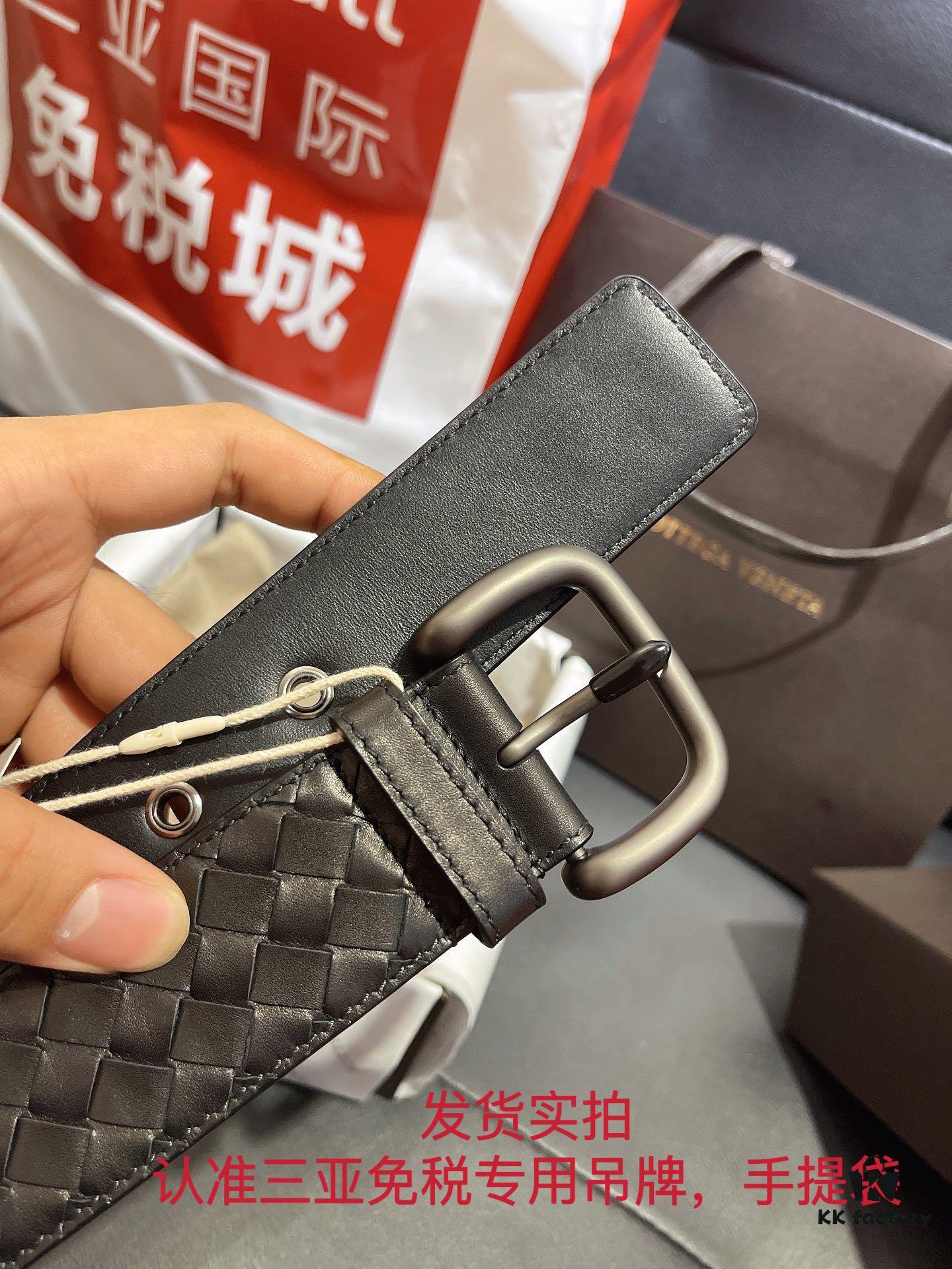 Drop Shipping Real Shot 🌎 Authentic Quality 'Synchronized Gift Set' Bottega Veneta Belt Buckle Classic Series, Imported Calfskin Leather, Counterpart to Store Version, Molded Against ZP