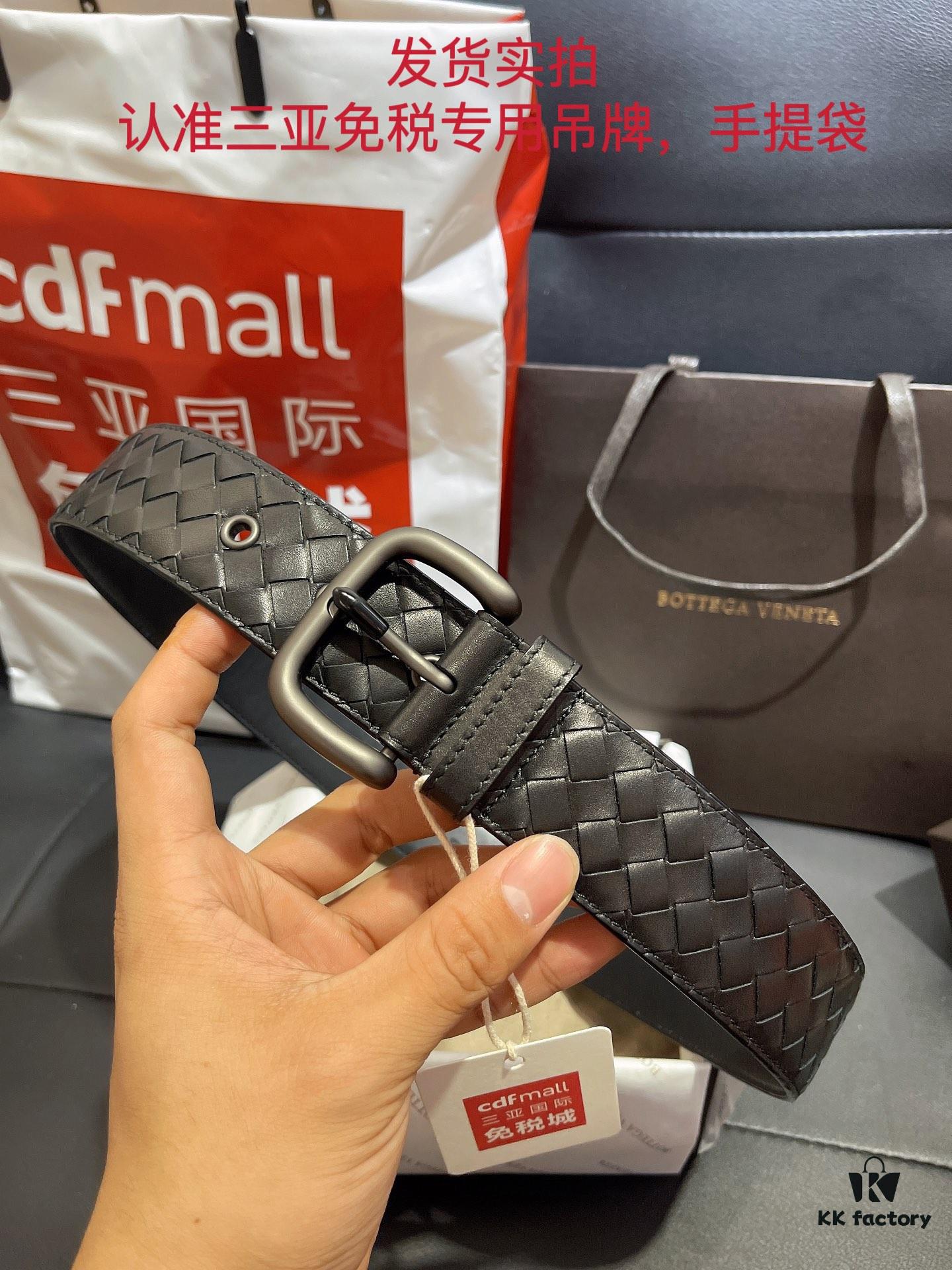 Drop Shipping Real Shot 🌎 Authentic Quality 'Synchronized Gift Set' Bottega Veneta Belt Buckle Classic Series, Imported Calfskin Leather, Counterpart to Store Version, Molded Against ZP