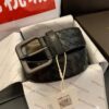 Shipped in Real Shot 🌎 CDF Sanya Tax-Free Genuine Product Level [Retail Gift Box] Bottega Veneta 4.0 Width Original Factory Quality Black Veal Leather