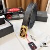 Prada Hong Kong Duty-Free Gift Box Genuine Leather Belt with Elephant Texture from South Africa