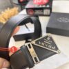 Prada Style Hong Kong Duty-Free Gift Box (NXP Tag with Official Website Recognition, Genuine Anti-Counterfeit Chip), Square Buckle Hardware, Electroplated and Polished Finish, Men's Popular Belt for Formal Wear