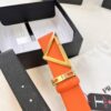 Prada-Inspired Belt, Hong Kong Duty-Free Gift Box (NXP RFID Tag Recognizable on Official Website, Authentic Anti-Counterfeit Chip), Triangle Buckle Metal Hardware, Electroplated and Polished Finish, Reversible Design Popular for Couples, Original Factory Production