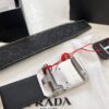 Prada Automatic Buckle Leather Belt, Custom Cowhide, Top-Quality Business Formal Belt with Smooth Slide Mechanism