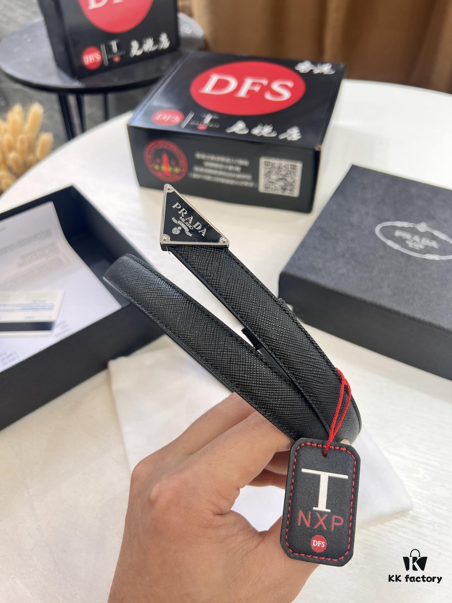 Arrival 🎺🎺 Real Product Photography, Prada Women's Leather Belt, 2021 New Arrival, Pure Steel Injection Buckle, ZP-Synchronized Steel Engraved Logo