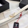 Arrival 🎺🎺 Real Photo, Prada Women's Leather Belt, 2021 New Arrival, Pure Steel Injection Buckle, ZP Synchronized Steel Stamp Logo