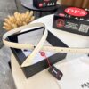 Arrival 🎺🎺 Real Photo, Prada Women's Leather Belt, 2021 New Arrival, Pure Steel Injection Buckle, ZP Synchronized Steel Stamp Logo