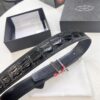 Prada Hong Kong Duty-Free Gift Box Genuine Leather Belt with Anti-Counterfeit Verification