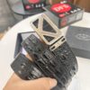 Prada Hong Kong Duty-Free Gift Box Genuine Leather Belt with Anti-Counterfeit Verification