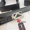 Prada Hong Kong Duty-Free Gift Box Genuine Leather Belt with Anti-Counterfeit Verification