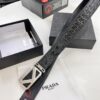 Prada Hong Kong Duty-Free Gift Box Genuine Leather Belt with Anti-Counterfeit Verification