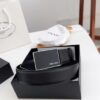 Q170 Sanya Tax-Free Genuine Latest Packaging Gift Box: Prada Original Quality Belt, 3.5cm Width