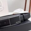 Q170 Sanya Tax-Free Genuine Latest Packaging Gift Box: Prada Original Quality Belt, 3.5cm Width