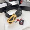 Prada Hong Kong Duty-Free Gift Box Genuine Leather Belt with Anti-Counterfeit Certification