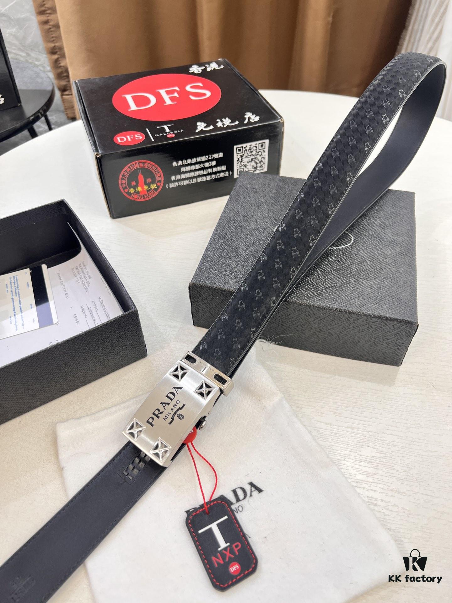 Top-Quality Original Leather Belt, Hong Kong Duty-Free T Gift Box (NXP Hangtag with Authenticity Chip Recognizable on Official Website)