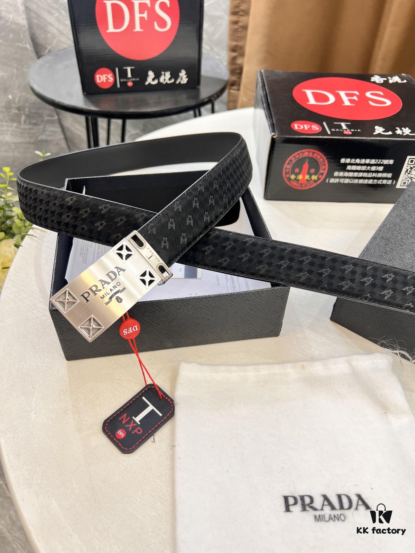 Top-Quality Original Leather Belt, Hong Kong Duty-Free T Gift Box (NXP Hangtag with Authenticity Chip Recognizable on Official Website)