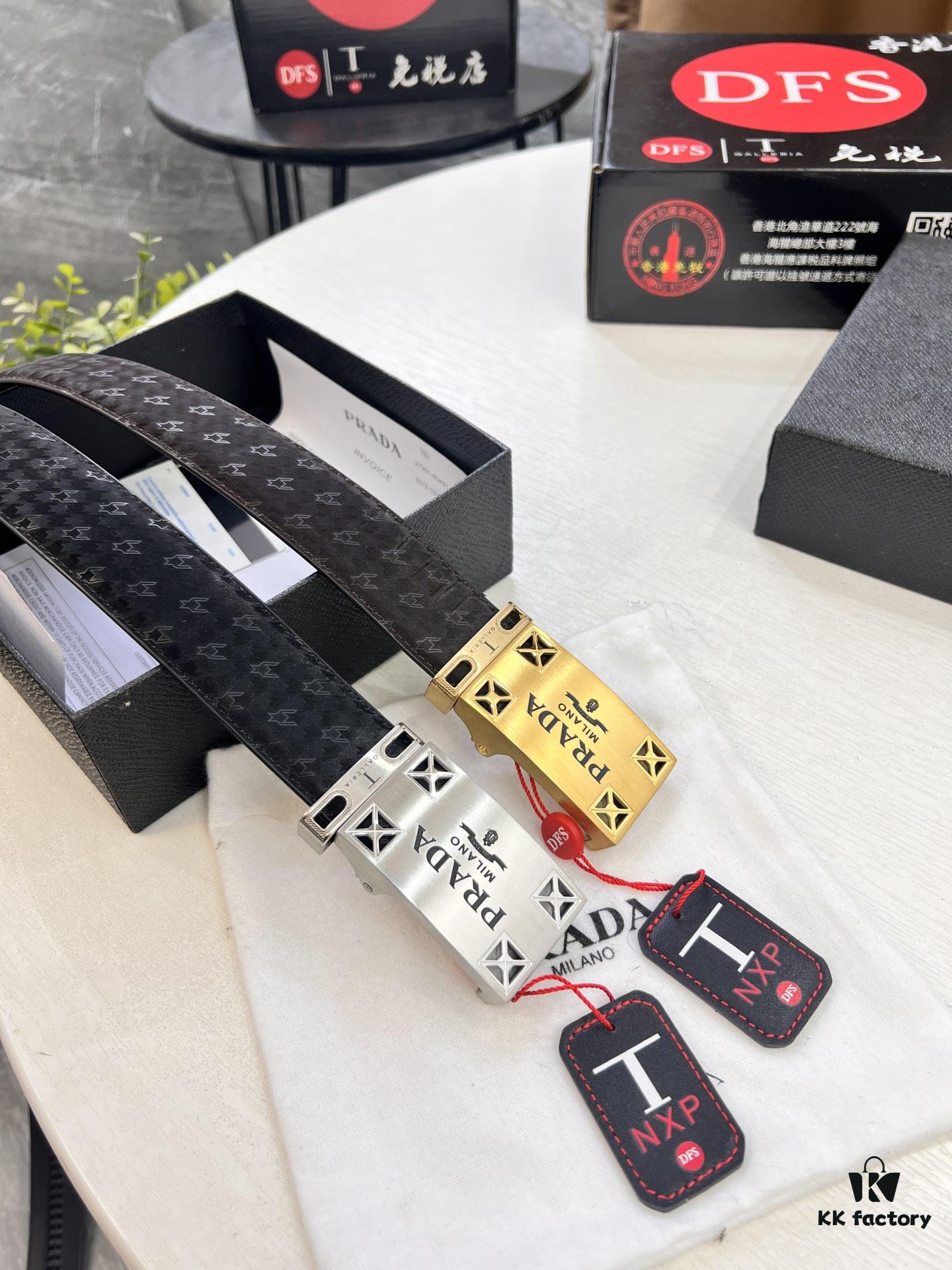 Top-Quality Original Leather Belt, Hong Kong Duty-Free T Gift Box (NXP Hangtag with Authenticity Chip Recognizable on Official Website)