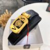 Versace Belt 2023 New Arrival Genuine Top Grain Calfskin Leather with Medusa Head Embossing, Fashion Luxury Brand Belt for Men, Soft Leather Texture, Precision Stainless Steel Hardware, 3.8cm Width
